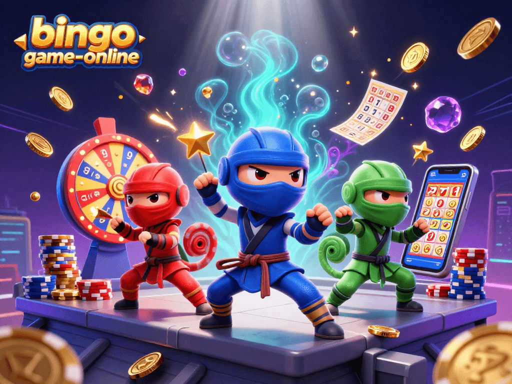Win big with bingo-game-online as a ninja chameleon team showcases exciting jackpot opportunities.