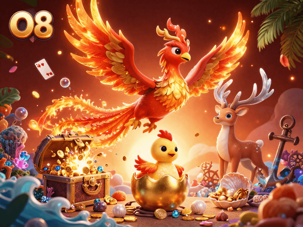 Experience the thrilling world of O8 with a vibrant Phoenix and casino games.