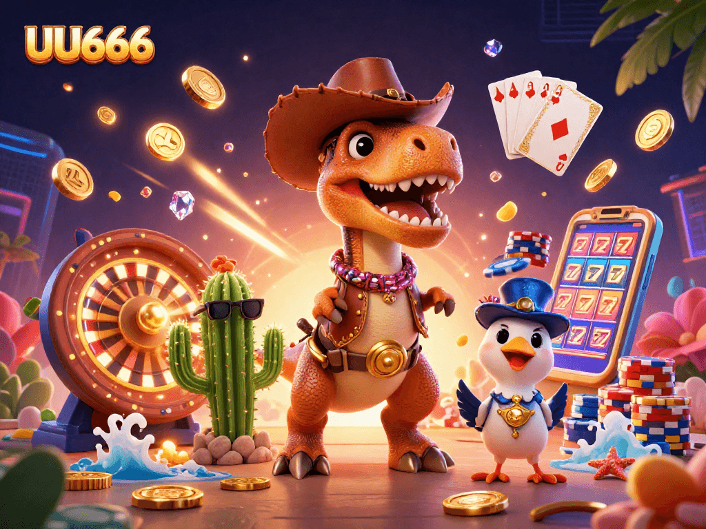 Experience thrilling gameplay at UU666 with vibrant graphics and animated casino elements.
