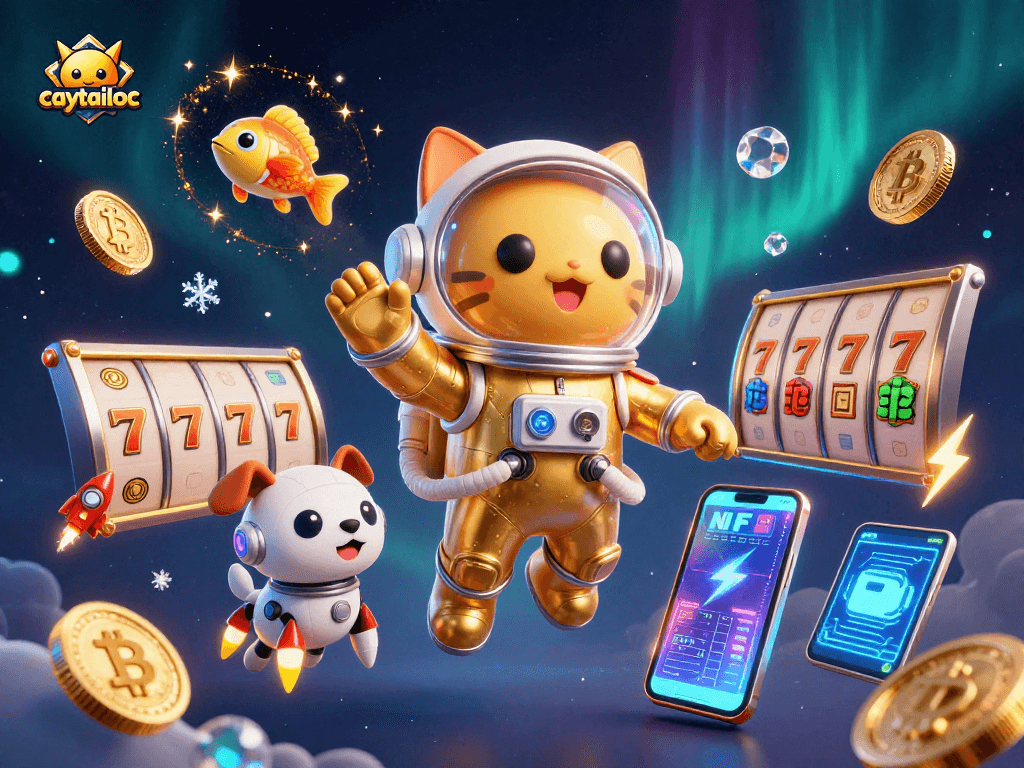 Spin to win with the vibrant caytailoc slot game featuring unique 3D characters and elements.