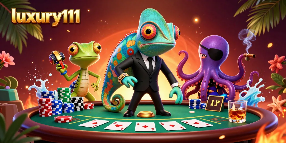 Engage with luxury111 through a vibrant casino scene featuring an entertaining poker table.