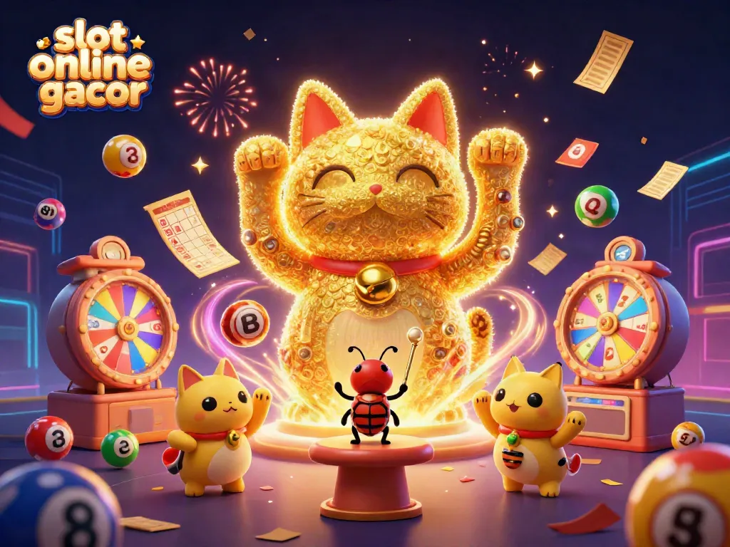 Mainkan slot online gacor dengan simbol dan karakter beruntung dalam suasana kasino meriah.