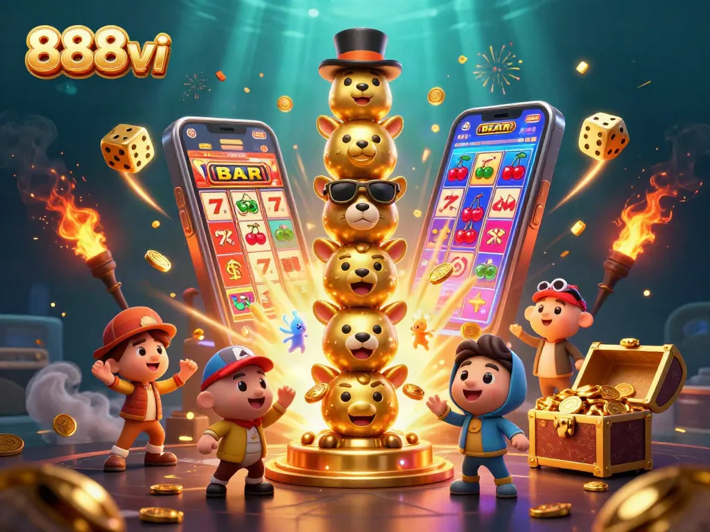 Engage in thrilling jackpots with 888vi's captivating casino atmosphere featuring dynamic illustrations.