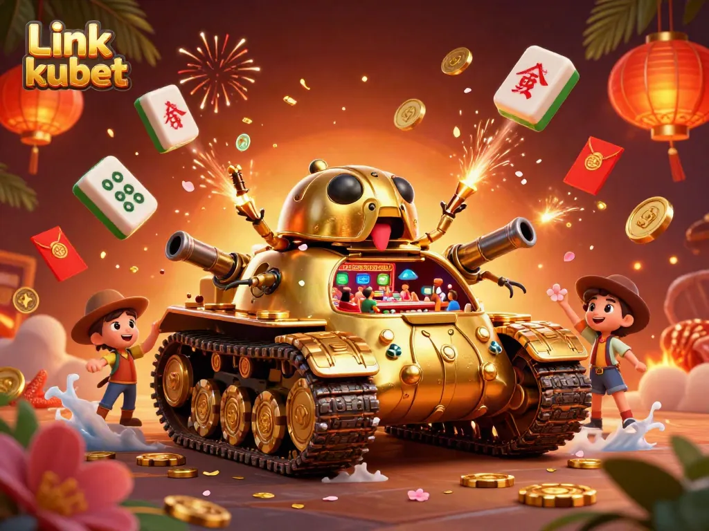 Engage in thrilling gameplay at Link kubet with spectacular casino-themed 3D illustration.