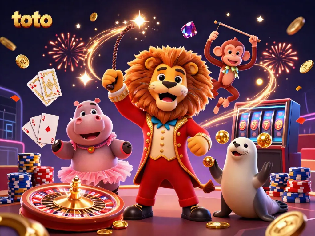 Engage in casino fun with toto-themed characters and exciting game elements
