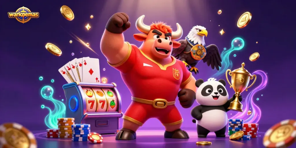 warkopemas menghadirkan permainan slot berkilauan dan karakter ceria dalam ilustrasi yang menarik.