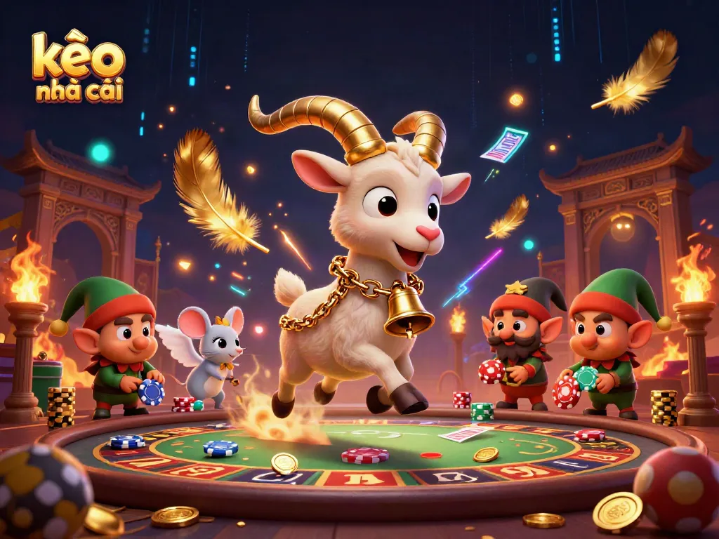Engage with kèo nhà cái in a vibrant sports betting casino scene with dynamic characters and thrilling action.