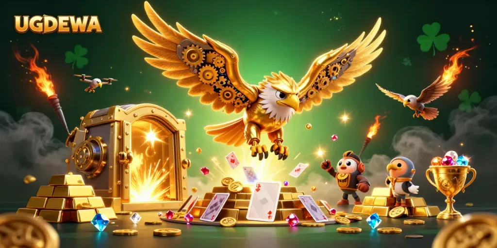 Engage in exhilarating slots at UGDEWA with golden treasures and high-stakes excitement.