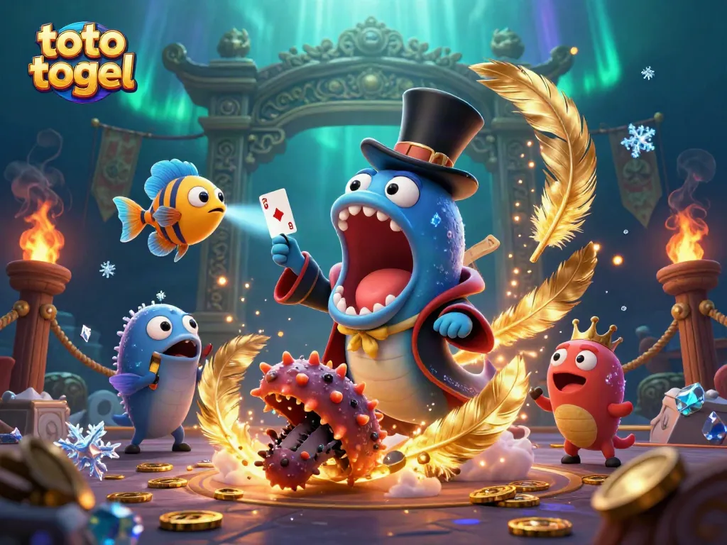 Menangkan toto togel dengan gambar 3D ikan gulper laut dalam yang memukau melakukan trik kartu.