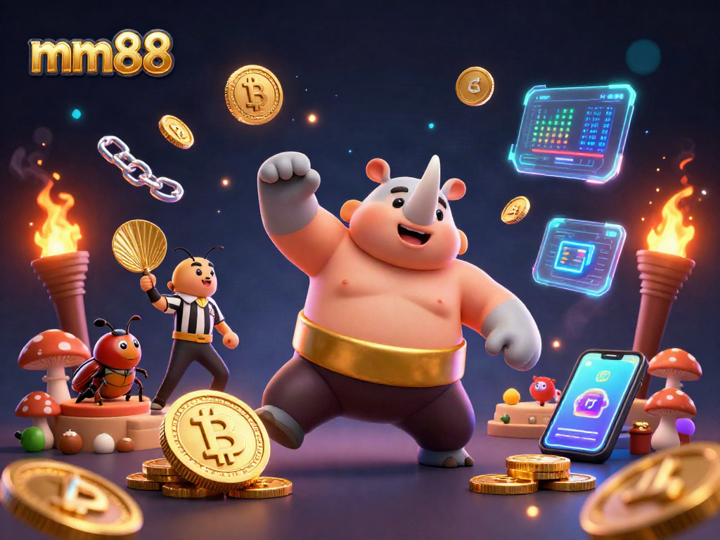 Experience the thrill of mm88 with a dynamic 3D casino showdown featuring cryptocurrency elements.