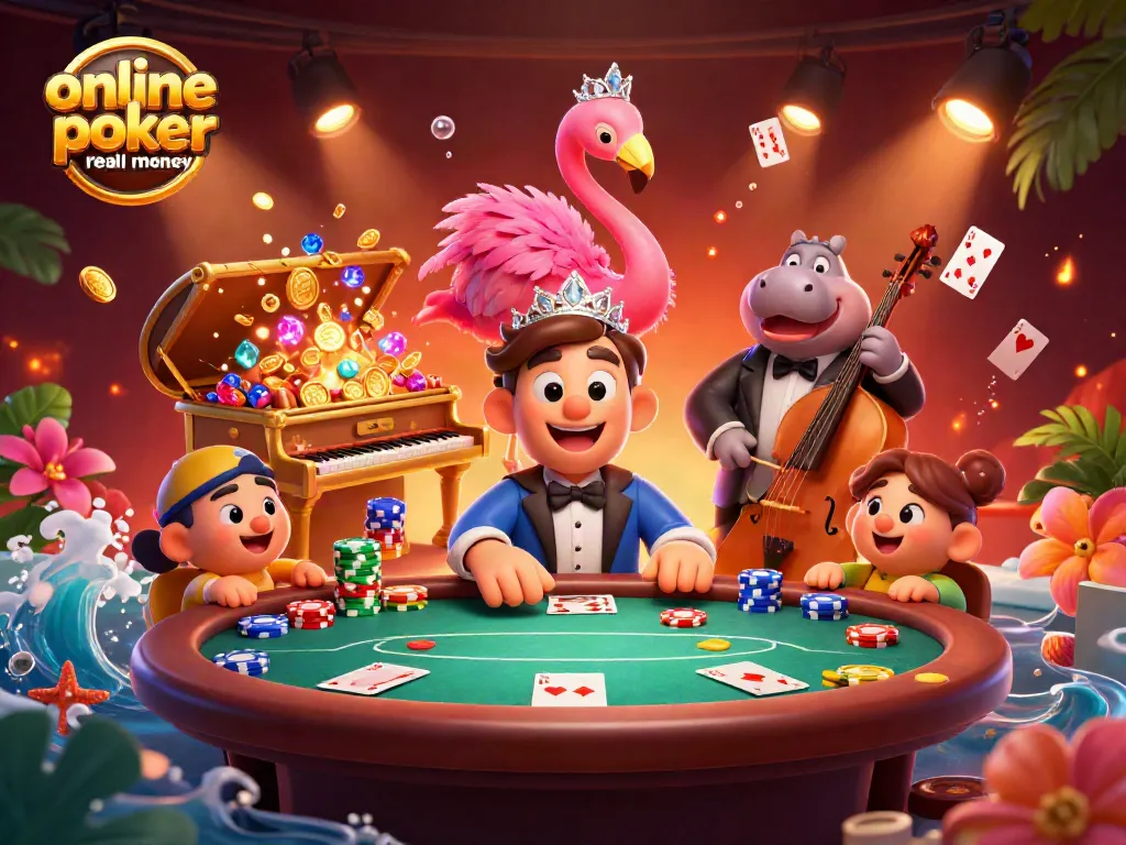 Engage in online poker Australia real money with colorful chips and vibrant poker action.