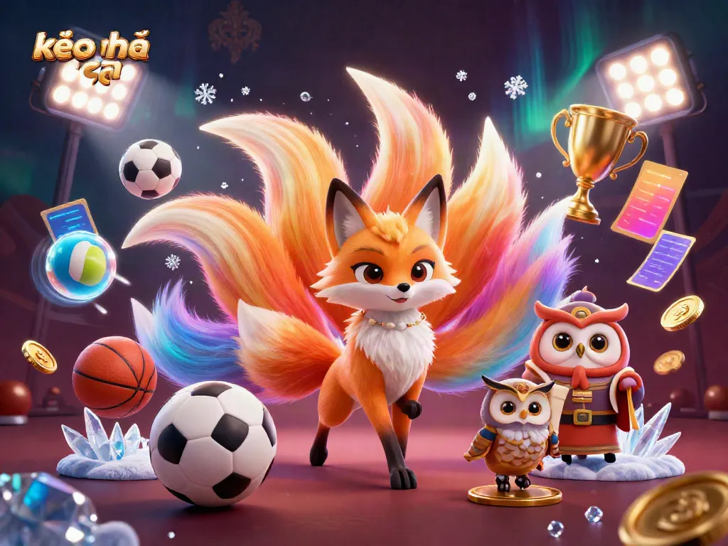 Experience the vibrant kèo nhà cái action with colorful characters in an exciting sports betting scene.