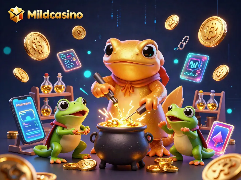 Mildcasino showcases an enchanting alchemist scene with golden treasures and dynamic casino elements.
