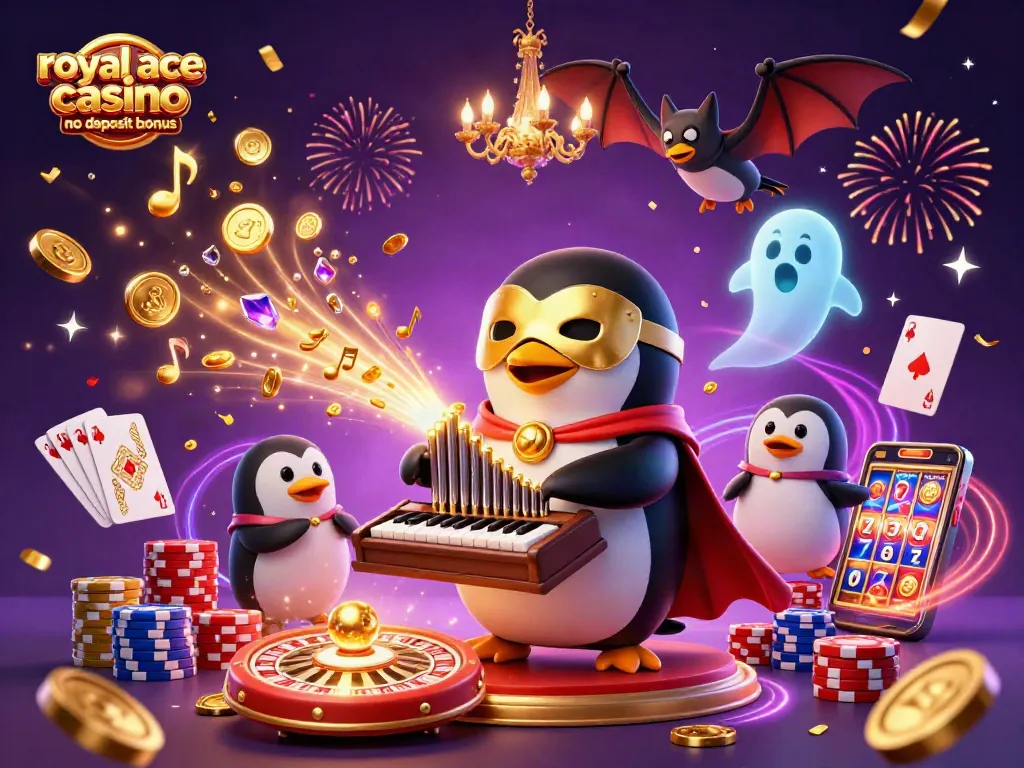 Experience the excitement of royal ace casino no deposit bonus with vibrant characters and dynamic casino elements.