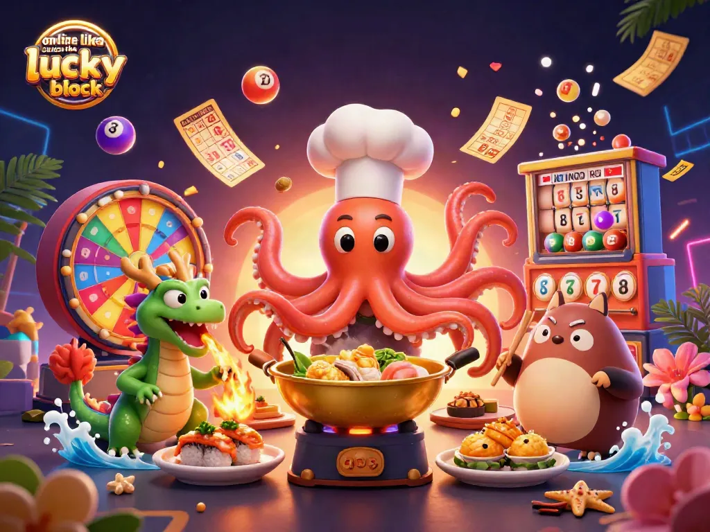Play exciting games at online casinos like Lucky Block with vibrant visuals and engaging characters.