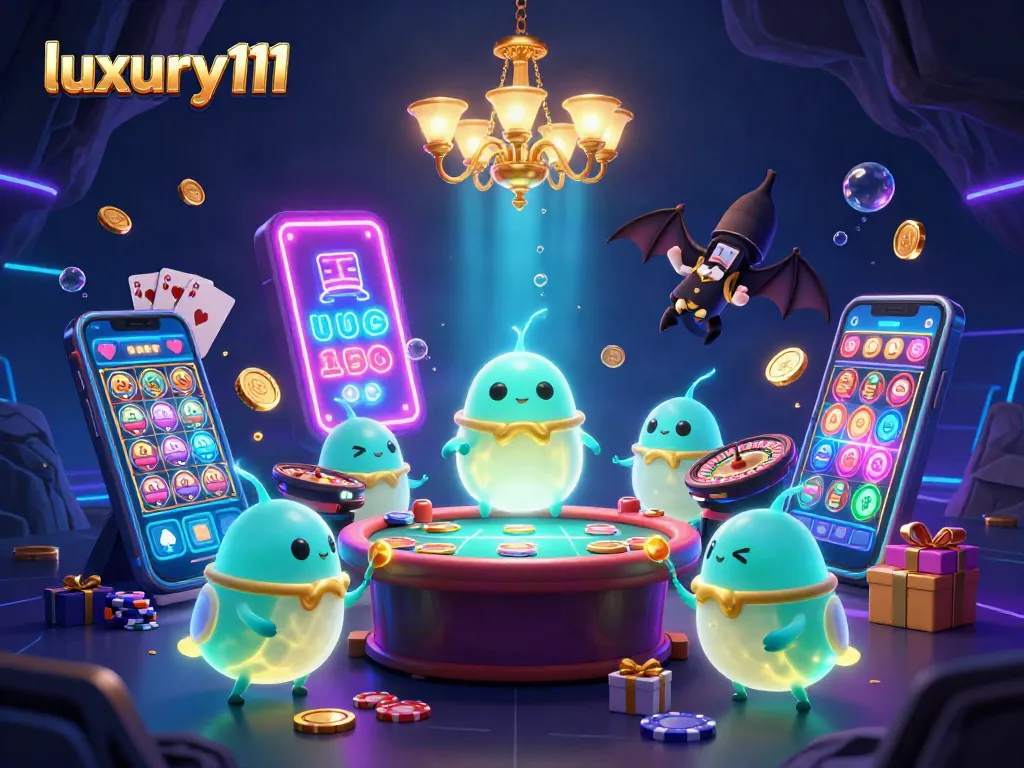 Experience thrilling gameplay with luxury111 at this vibrant cave casino illuminated by bioluminescent glowworms.