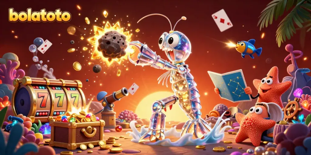 Engage with bolatoto's thrilling slot experience featuring a galactic samurai amid gold and gems.
