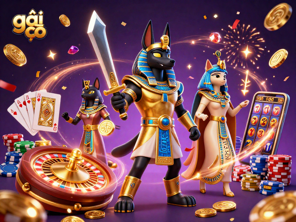 Engage in exhilarating gameplay with gái gọi amidst 3D casino elements and vibrant festivities.