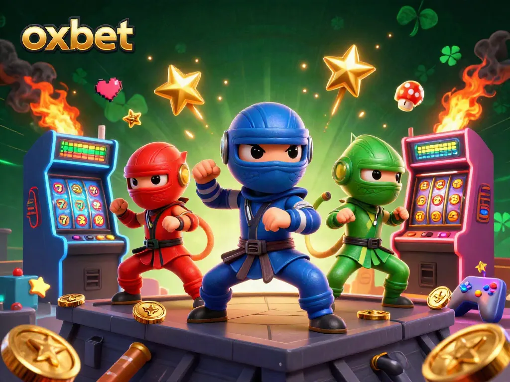 Join the excitement at oxbet with vibrant 3D casino action featuring ninja chameleons and dynamic gaming elements.