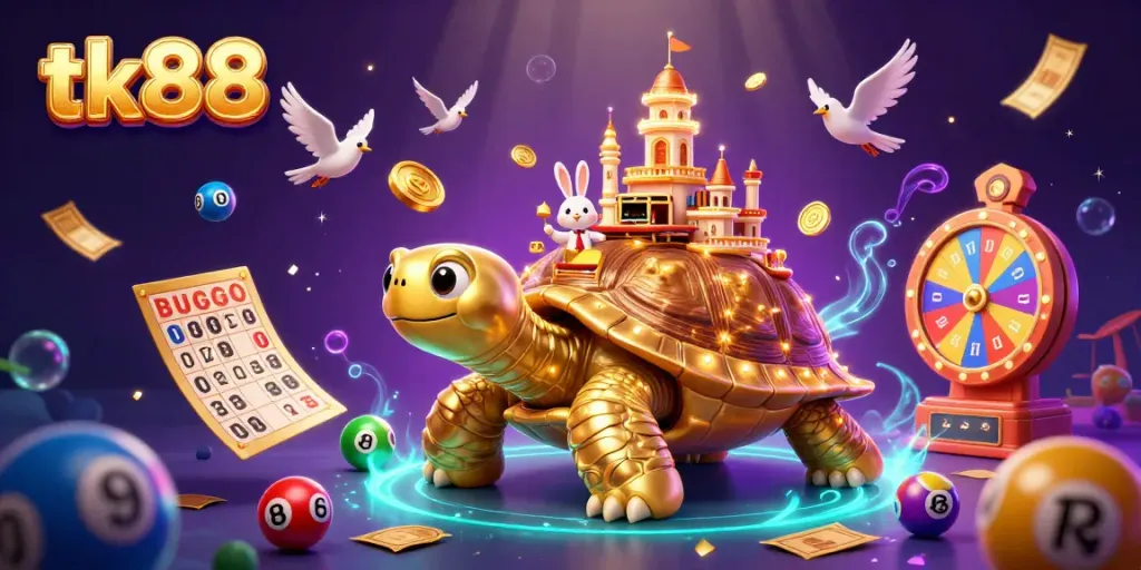 Engage with exciting casino adventures at tk88, showcasing vibrant gaming elements and golden rewards.
