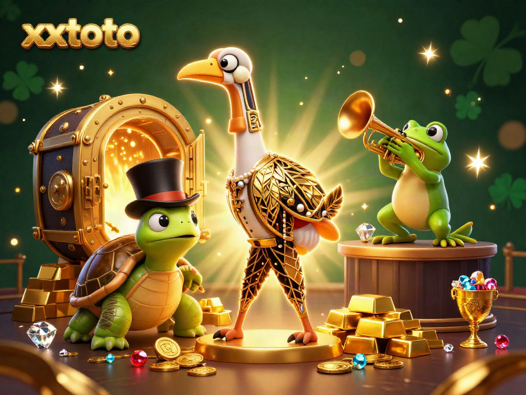 Memenangkan permainan xxtoto dengan suasana kasino yang menakjubkan dalam ilustrasi 3D yang mendetail.